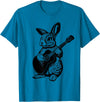 Bunny Playing Acoustic Guitar Easter Rabbit Women, Men, Kids T-Shirt in Sapphire Blue