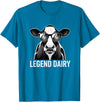 Farmstead Legends Legend Dairy, Cool Cow with Sunglasses T-Shirt - Sapphire Blue