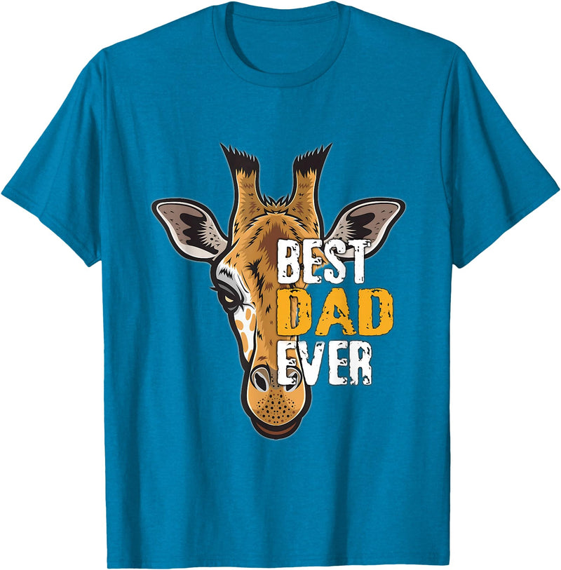 Giraffe shirt for dad, Giraffe costume for mens Giraffe shirt for father, Giraffe shirt for father birthday T-Shirt - Sapphire Blue