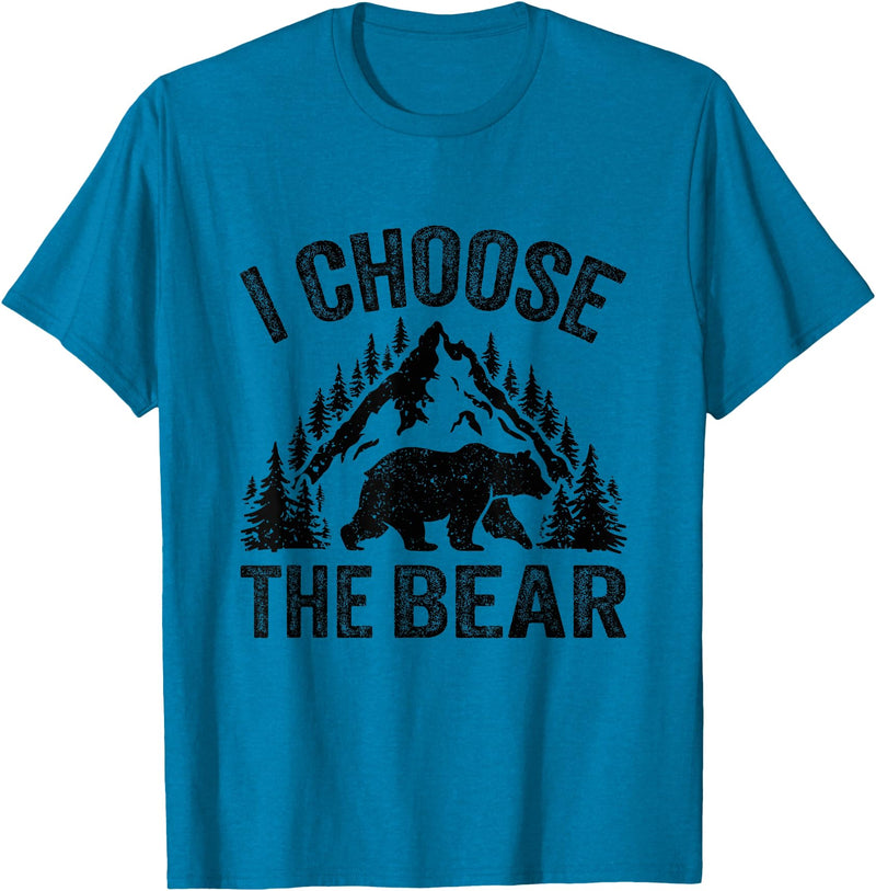 I choose the bear lover bear I CHOOSE THE BEAR unique animal lover T-Shirt - Sapphire Blue