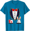 Magician Tuxedo with Cards and Rabbit T-Shirt in Sapphire Blue