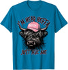 Cool Funny Gag Gifts Design Tee for Men Women I'm Head Heffa Just Ask Me Bossy Highland Cow Baseball Cap T-Shirt - Sapphire
