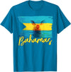 Swimming Pig Bahamas Beach Trips Bahamas Swimming Pig Flag Beach Caribbean Summer Vacation T-Shirt - Sapphire Blue