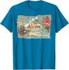 Mel & Bear Treasure Map Ship Sharks Pirates & Skulls Shirt Boys Kids T-Shirt - Sapphire Blue