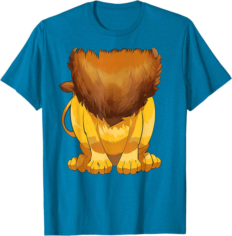 Lion Lazy Halloween costumes Lion Body Halloween Costume T-Shirt - Sapphire Blue