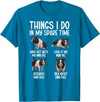 Funny Mini Pigs For Mini Pig Lover Things I Do Mini Pig Lover Mini Pigs T-Shirt - Sapphire Blue
