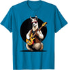 Music Lovers Alpaca Llama playing Guitar Llama playing Electric Guitar, Llama Guitarist T-Shirt - Sapphire Blue