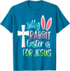 Silly Rabbit Easter Is for Jesus T-Shirt in Sapphire Blue