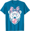 Polar Bear Bubblegum Polar Bear Wearing Glasses and Blowing Pink Bubble Gum T-Shirt - Sapphire Blue
