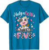 Cow Themed Birthday Party Supplies For Girl 5th Holy Cow I'm Five 5 Years Old 5th Birthday Girl Outfit T-Shirt - Sapphire