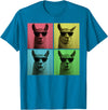 Retro Cute Llama Portrait with Sunglasses Llama Funny Pop Art Llama Lover Photo Booth T-Shirt - Sapphire Blue