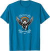 Schwein im Himmel – Träume steigen hoch Flying Pig with Wings in the Sky T-Shirt - Sapphire Blue