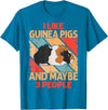 Funny Guinea Pig Gifts For Women Men Kids by DMTRY I Like Guinea Pigs And Maybe 3 People T-Shirt - Sapphire Blue