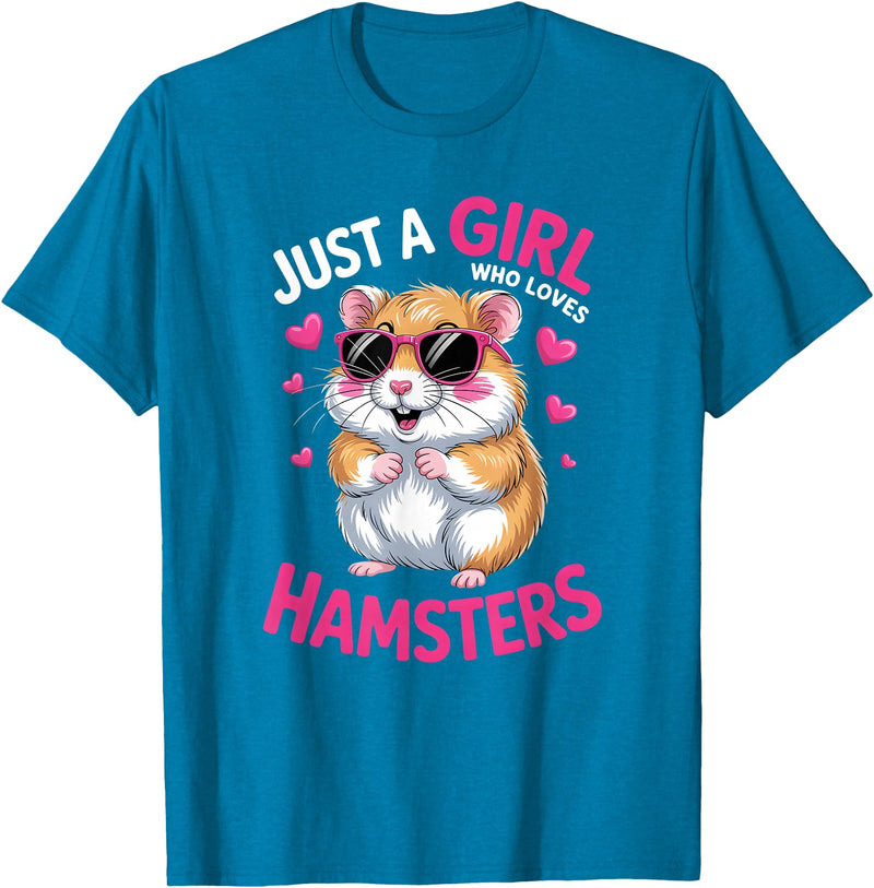 Girls Hamster T-Shirt - Sapphire Blue