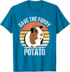 Vintage Guinea Pig Shirts and Gifts Save The Furry Potato Funny Guinea Pig T-Shirt - Sapphire Blue