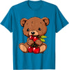 Cute Cherry Animals Cherry Bear Cute Bear Nature Cherry Fruit Artwork Wildlife T-Shirt - Sapphire Blue