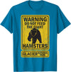 Montana Wildlife Nature Apparel Funny Glacier National Park Grizzly Brown Bear Souvenir Gift T-Shirt - Sapphire Blue