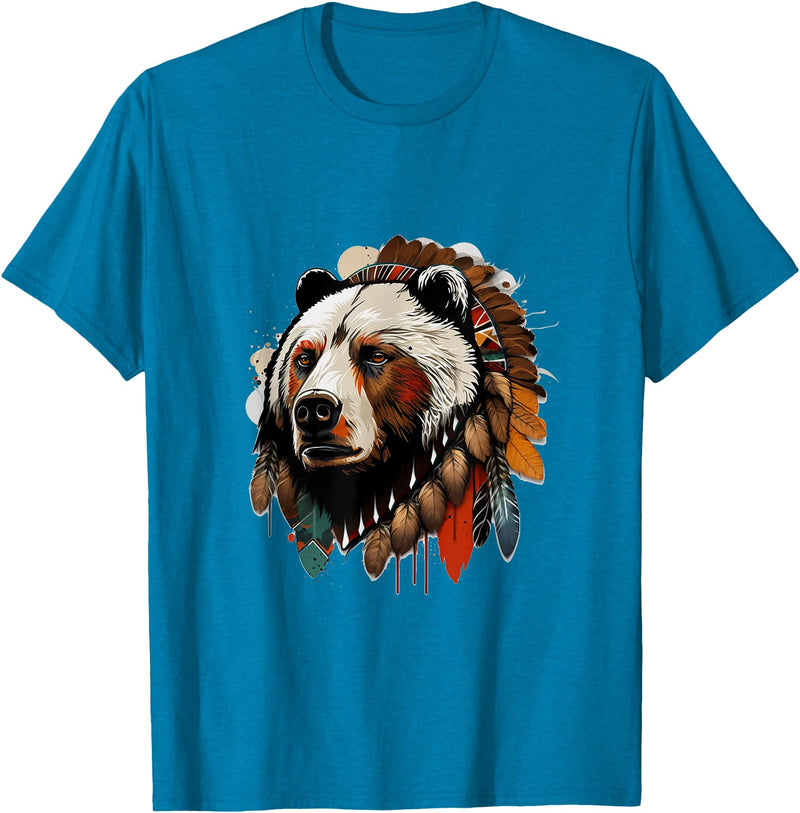The Mountain Native Bear Spirit T-Shirt - Sapphire Blue