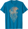 Norse Viking Mythology Great Love Horses VIKING CELTIC odins horse T-Shirt - Sapphire Blue