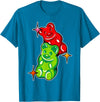 Urban Empyre Gummy Bear Candy Red Green T-Shirt - Sapphire Blue