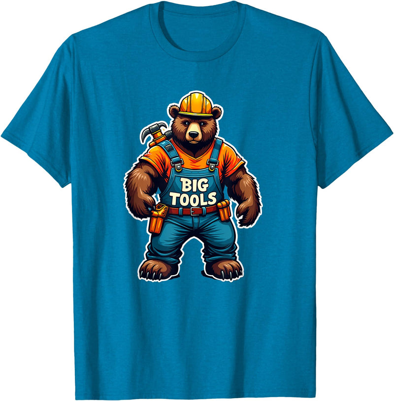 Jay Moe Design I Love Muscle Bear Funny Gay Big Tools LGBTQ Pride Vintage T-Shirt - Sapphire Blue