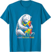 Autism Mama Mom Bear Support Autism Proud Autism Mom Bear Autism Awareness Month T-Shirt - Sapphire Blue