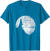 Pet Owner Gift Bunny Moon Rabbit T-Shirt in Sapphire Blue