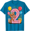 2nd Girls, Boys Bear 2 Birthday Bear 2nd birthday for boy girl 2 years old second two Bear T-Shirt - Sapphire Blue