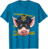 Wowsome! Pig Police Farmer Pig Farm Animal Lover T-Shirt - Sapphire Blue