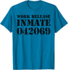 Jail Inmate Costumes by Moxio Orange Prisoner Halloween Costume Work Release Inmate T-Shirt - Sapphire Blue