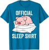Cute Farmer Animal Designs Official Sleep Shirt Sleeping Cute Pig Piggy Farmer T-Shirt - Sapphire Blue
