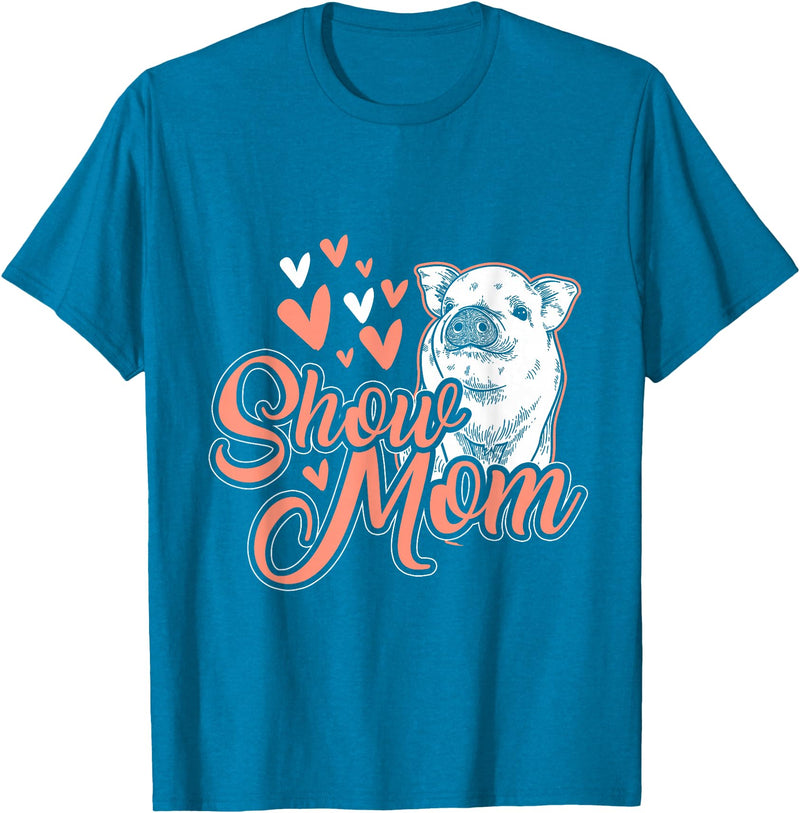 Animal Tees & Gift Idea Show Mother Pigs T-Shirt - Sapphire Blue