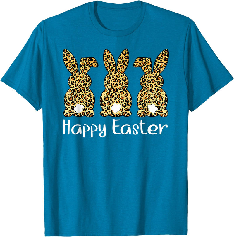 Cute Rabbit Lover Bunny Graphic T-Shirt (Red) in Sapphire Blue