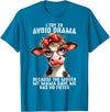 Funny Cow I Try To Avoid Drama Tee Shirt Cow I Try To Avoid Drama Because The Mouth My Mama Gave Me T-Shirt - Sapphire Blue