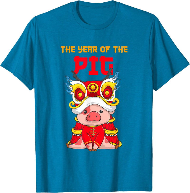 The Year Of The Pig 2031 Chinese Lunar New Year Year Of The Pig 2031 Chinese New Year Zodiac Sign Kids T-Shirt - Sapphire Blue