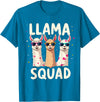 Funny Llama Alpaca Animal Lover Gifts Clothing Llama Squad T-Shirt - Sapphire Blue