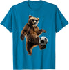 Animal Soccer Design Bear Soccer T-Shirt - Sapphire Blue
