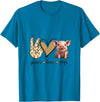 Funny Peace Love Cute Show Pig Lover Peace Love Cute Show Pig Lover T-Shirt - Sapphire Blue