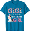 Cow Birthday Cow Lover Gifts For Family Men Woman Gigi of The Birthday Girl Farm Cow Grandma Matching Family T-Shirt -