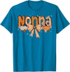 Pumpkin Fall Leopard Happy Thanksgiving Mat Nonna Pumpkin Fall Coquette Bow Thanksgiving Mom Women T-Shirt - Sapphire Blue