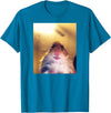 Staring Hamster Meme Front Camera T-Shirt - Sapphire Blue