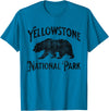 Yellowstone National Park Wyoming USA Outdoor Yellowstone National Park Bear Nature Hike Outdoors Vintage T-Shirt - Sapphire Blue