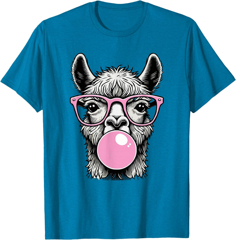 Llama Lovers Funny Animal Tee for Men Women & Kids Cute Llama Shirt for Women Funny Llama Lovers T-Shirt - Sapphire Blue