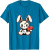 Heartfelt Voodoo Bunny Stitched Rabbit Gothic T-Shirt in Sapphire Blue