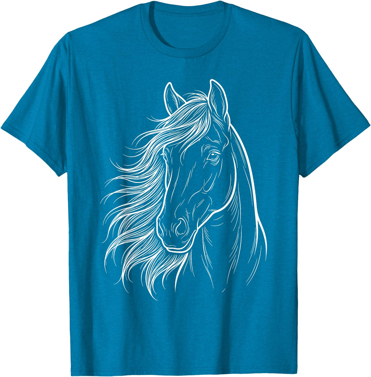 Elegant Horse Silhouette tee for Horse Lovers Cute & Elegant Horse Silhouette Art for Horse Lovers T-Shirt - Sapphire Blue