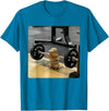 Hamster Deadlift Training Funny Cute Rat Weightlifting Meme T-Shirt - Sapphire Blue