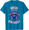 Llama Birthday Apparel Family Party Birthday Tees Bruh Its My Birthday Llama Boy Kids Girl Family Funny Party T-Shirt - Sapphire Blue