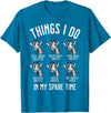 Things I Do In My Spare Time Giraffe Lover Funny Things I Do In My Spare Time Giraffe Safari Animal T-Shirt - Sapphire Blue