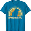 Hamster Dad Father's Day Vintage Style Hamster Dad Daddy T-Shirt - Sapphire Blue