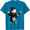 Cute Easter Bunny Rabbit Rock Guitar Music Player Animal T-Shirt in Sapphire Blue